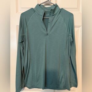 Puma Women's Teal Long Sleeve 1/4 Zip